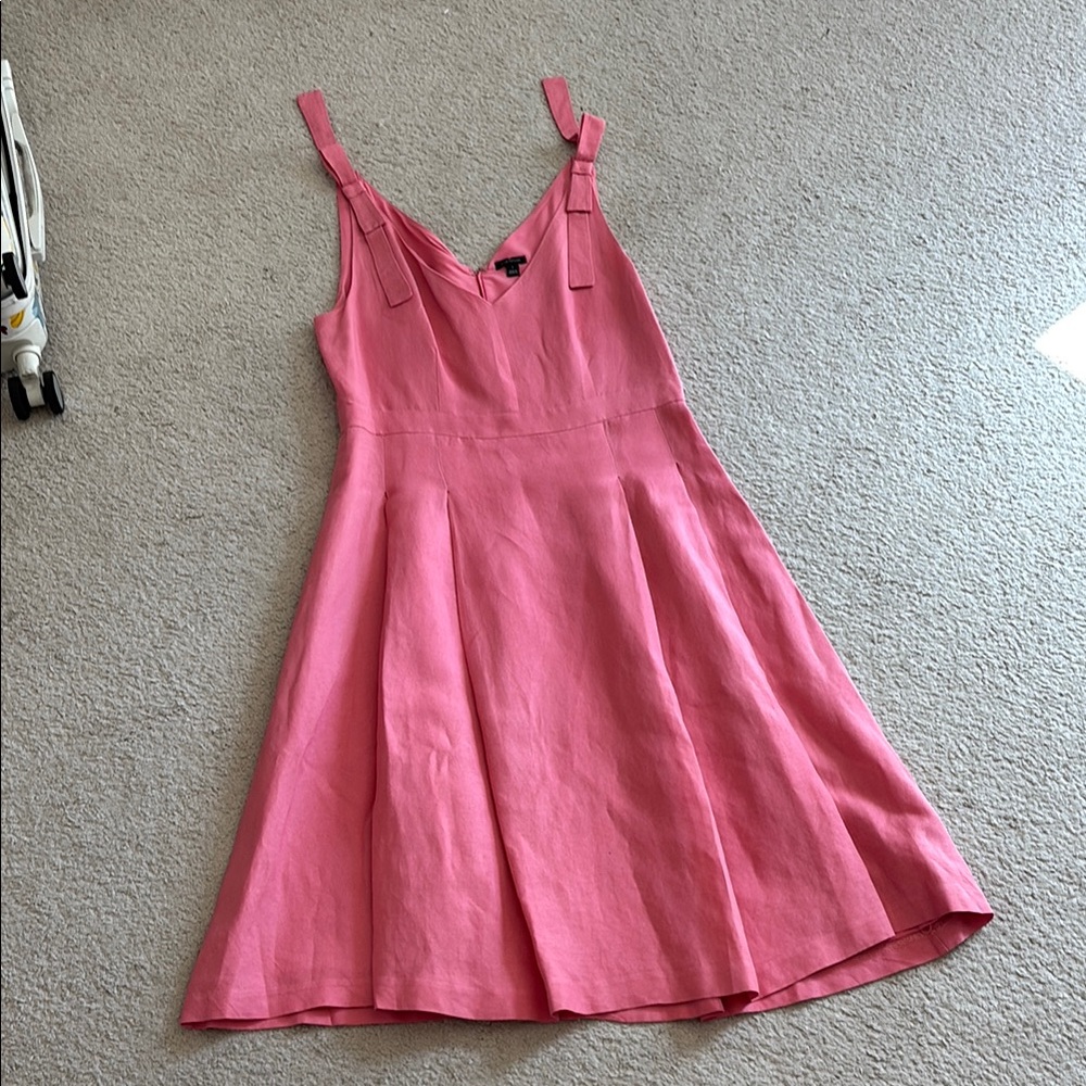 Ann Taylor Pink Sleeveless V-Neck Dress